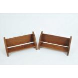 Robert 'Mouseman' Thompson, a pair of adzed oak book troughs or bookstands