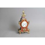 A small simulated boulle mantle clock