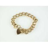 A 9ct gold curb link bracelet