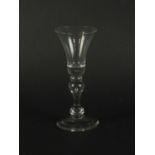 Mid-18th century baluster wine glass