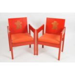 A pair of Prince Charles of Wales Investiture chairs