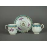 Worcester coffee cup saucer and cream jug