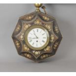 A 19th century French tollware wall clock