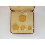 Victoria 1887 Jubilee specimen gold coin set