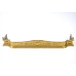 A large 19th century brass country house fire place fender