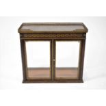 A late 19th century French table top display case