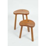 Robert 'Mouseman' Thompson, an associated mid oak 'cow' and 'calf' stool