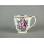 A Worcester polychrome coffee cup circa 1770s