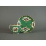 Worcester apple green coffee cup and saucer