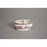 A Chinese export famille rose divided hors d'oeuvres bowl