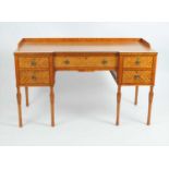 A 19th century satinwood desk or side table
