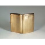 A 9ct gold cigarette case