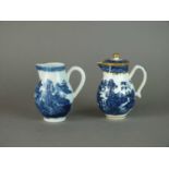 Two Caughley sparrow beak milk jugs, circa 1782-92