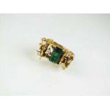 A Grima style tourmaline and diamond ring