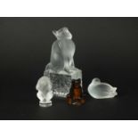Four Lalique Crystal animals