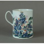 A Worcester outside-decorated, dated mug