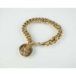 A 9ct gold curb link bracelet