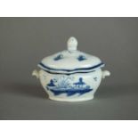 Caughley 'Island' pattern toy tureen and cover, circa 1785-90