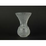 Lalique Crystal 'Arabesque' vase