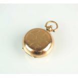 A 9ct rose gold sovereign case