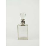 A silver mounted lockable decanter