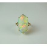 A single stone opal ring