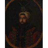 Circle of Konstantin Kapidgli, Portrait Miniature on Copper of Sultan Selim III (R. 1789-1809)