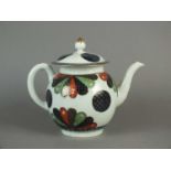 A Worcester 'Old Japan Fan' teapot and associated cover