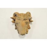 A 19th century terracotta rams head, 34cm long Provenance: Property of a Titled Estate