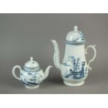 Liverpool teapot and a Liverpool coffee pot, 18th century