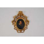 Dutch School, Oval Portrait of a Gentleman in a Florentine Frame