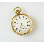 A Gentleman's 18ct gold open face pocket watch