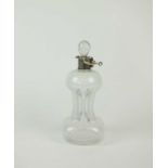A silver mounted lockable decanter