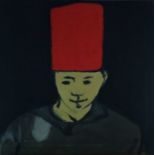 § Philip Sutton RA (British, b.1928), Jacob wearing a Red Fez