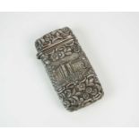 A 19th century castle top cigar case