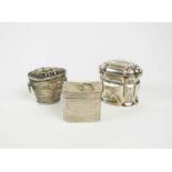 A collection of three 19th century Dutch silver spice boxes