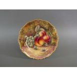 Royal Worcester fruit-decorated cabinet plate