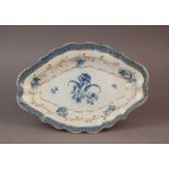 Caughley 'Gillyflower' melon dessert dish, circa 1778-86