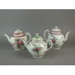 Three 18th century teapots