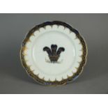 A Caughley 'Prince of Wales' plate