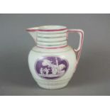 An English pearlware jug, dated 1798