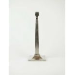 An Art Deco silver mounted lamp base