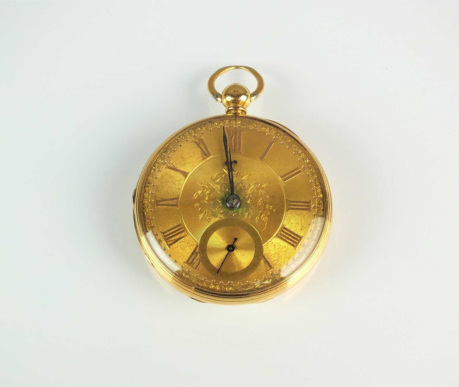 An early Victorian 18ct gold open face pocket watch