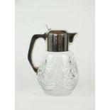 A large German silver mounted glass jug