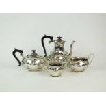 An Edwardian four piece silver tea and coffee service