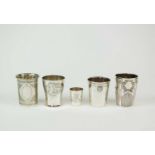 A collection of beakers
