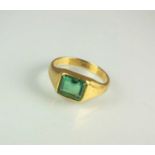 A single stone emerald ring