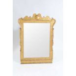 An 18th century gilt carved wood and gesso framed pier wall mirror