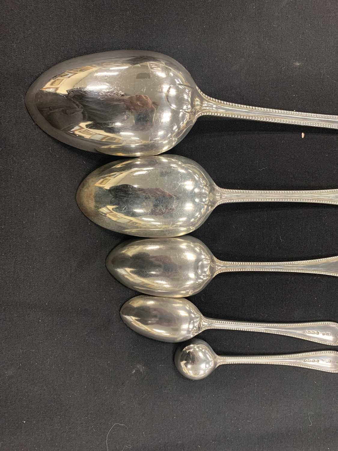 A Victorian cased canteen of silver flatware - Image 8 of 18