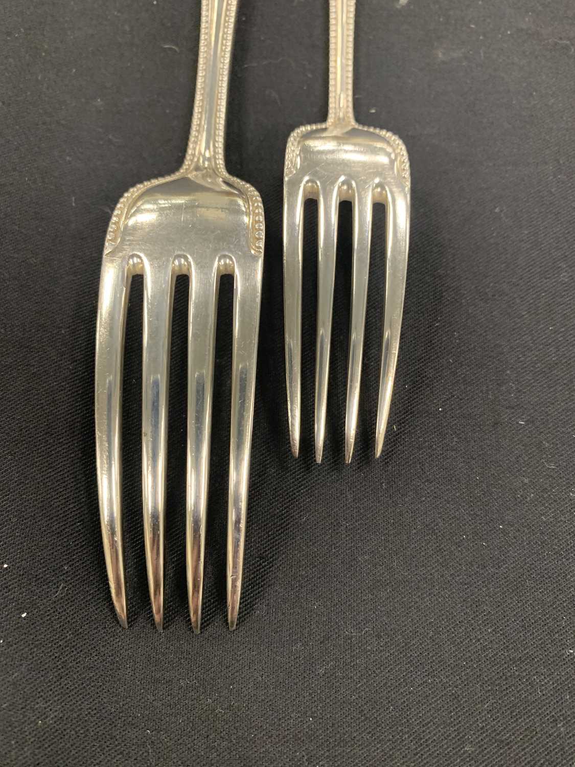 A Victorian cased canteen of silver flatware - Image 12 of 18
